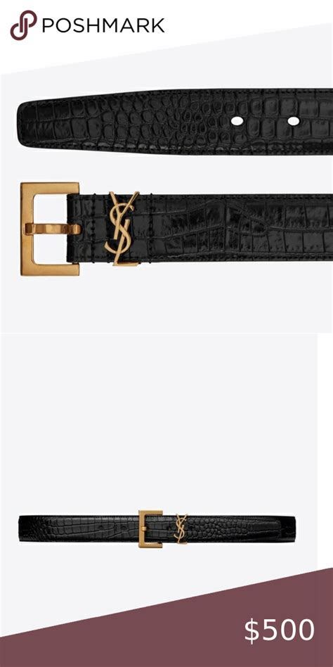 YSL crocodile belt